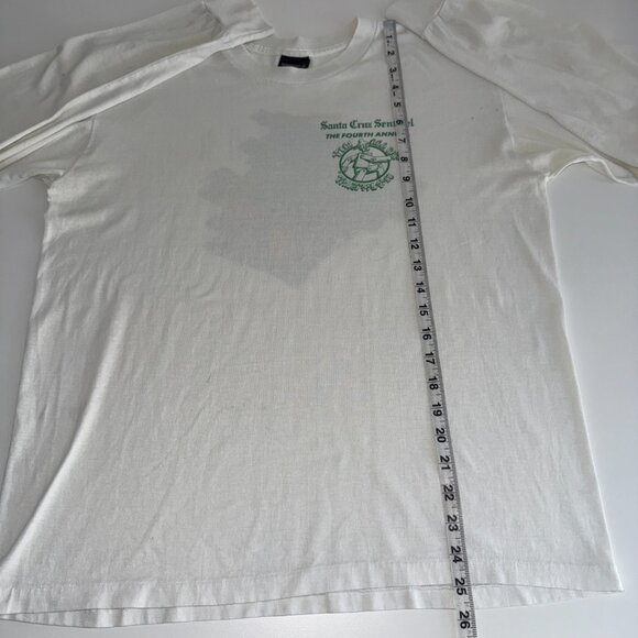 Vintage 1986 Santa Cruz Sentinel Tin Man Triathlon Long Sleeve Shirt Size Large - Picture 11 of 11